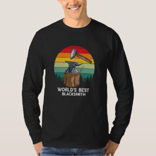 ZwarteSmid Retro Beste Smederij Arbeider Ho T-shirt