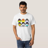 Zwartgemaskerde vedervogels t-shirt (Voorkant volledig)