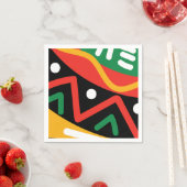 Zwartgeschiedenismaand — Geografisch papier Servet (Insitu)