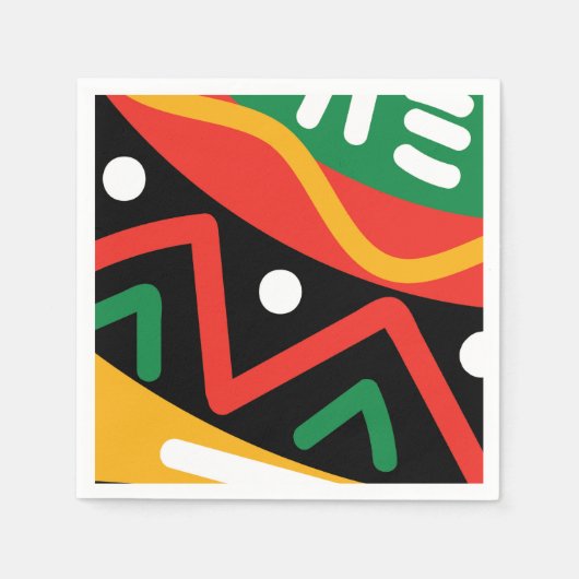 Zwartgeschiedenismaand — Geografisch papier Servet (Voorkant)