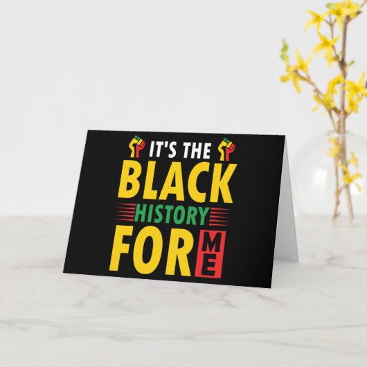 Zwartgeschiedenismaand Gevouwen Wenskaart Kaart (Gele Bloem)