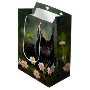 Zwarthandige puppy cadeau medium cadeauzakje