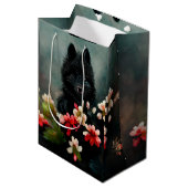 Zwarthandige puppy cadeau medium cadeauzakje (Voorkant Gekanteld)