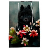 Zwarthandige puppy cadeau medium cadeauzakje (Achterkant)