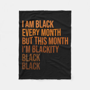 Zwartheid Zwart Elke Maand Zwarte Geschiedenis Bhm Fleece Deken