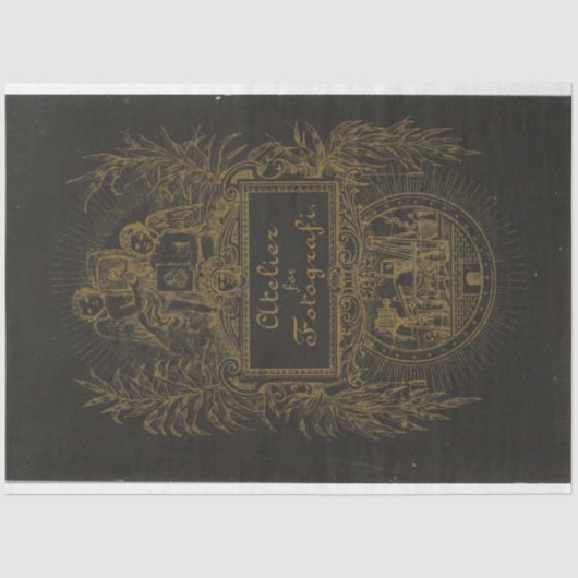 Zwartkabinetskaartblad Tissuepapier (Voorkant)