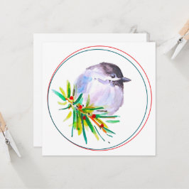 Zwartkapmees Aquarel Kaart