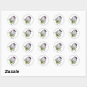 Zwartkapmees Aquarel Ronde Sticker (Vel)
