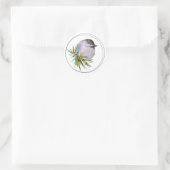 Zwartkapmees Aquarel Ronde Sticker (Tas)