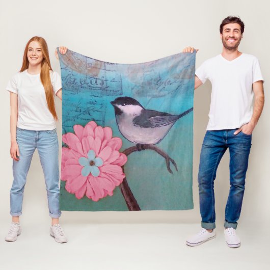 Zwartkapmees Fleece Deken (In situ)