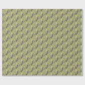 Zwartkapotte Chickadee Bird - acrylschilderij. Cadeaupapier (Vlak)