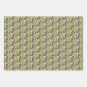 Zwartkapotte Chickadee Bird - acrylschilderij. Inpakpapier Vel (Voorkant 3)