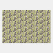 Zwartkapotte Chickadee Bird - acrylschilderij. Inpakpapier Vel (Voorkant 2)