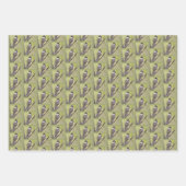 Zwartkapotte Chickadee Bird - acrylschilderij. Inpakpapier Vel (Voorkant 3)