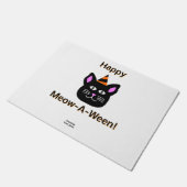 Zwartkat Meow-A-Ween Doormat Deurmat (Schuin)