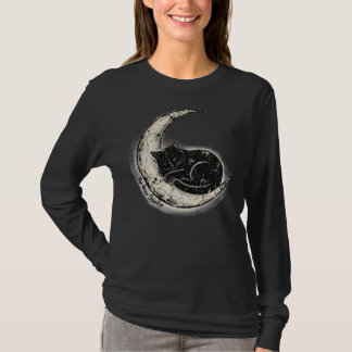 Zwartkat-op-de-Maan-T-shirt T-shirt