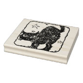 Zwartkat, silhouet, kunststempel rubberstempel (Stempel)