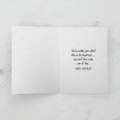 zwartkat tabby poes in zwarte tas kaart (Binnen)