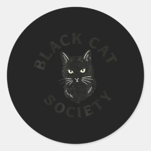 Zwartkattenvereniging Misverstane Kattenbewustzijn Ronde Sticker