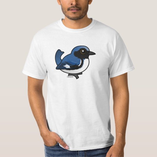 Zwartkeelblauwe strijder t-shirt (Voorkant)