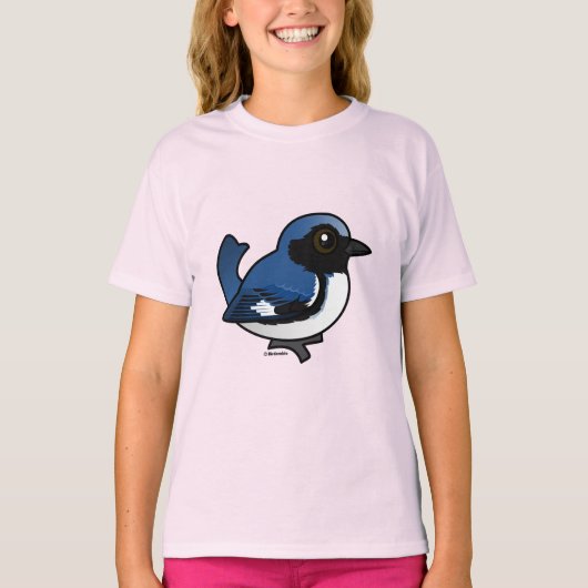Zwartkeelblauwe strijder t-shirt (Voorkant)