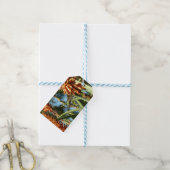 Zwartkeelkolibrie in vlucht cadeaulabel (Met Touw)