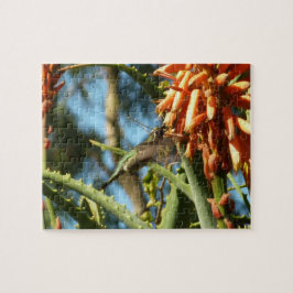 Zwartkeelkolibrie in vlucht legpuzzel