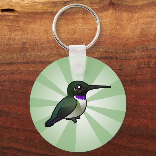 Zwartkinnekolibrie Sleutelhanger (Voorkant)