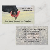 Zwartkip met vrije uitloop visitekaartje (Voorkant / Achterkant)