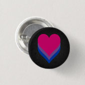 Zwartknop Bisexualiteitvlag Ronde Button 3,2 Cm (Voorkant /achterkant)