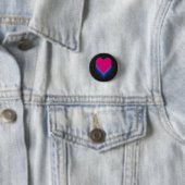Zwartknop Bisexualiteitvlag Ronde Button 3,2 Cm (In situ)