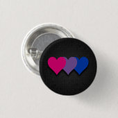 Zwartknop Bisexualiteitvlag Ronde Button 3,2 Cm (Voorkant /achterkant)