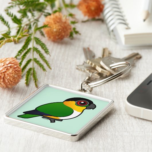 Zwartkoppapegaai Sleutelhanger (Zijkant)