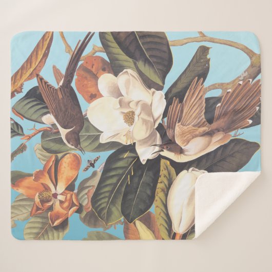 Zwartkopvogel Sherpa Deken (Voorkant (horizontaal))