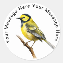 zwartkopzanger ronde sticker