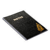 zwartleren stijl notitieboek  (Rechterzijde)