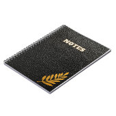 zwartleren stijl notitieboek  (Linkerzijde)