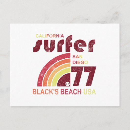 zwartmaken strand californië briefkaart (Voorkant)