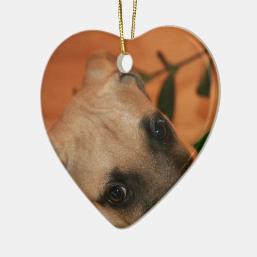 Zwartmondpuppel Keramisch Ornament (Links)