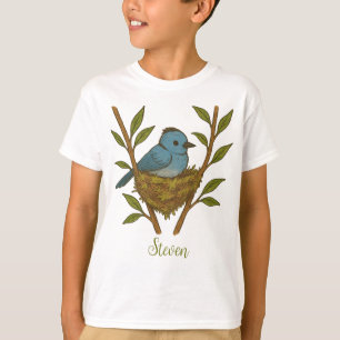 Zwartnekmonarch Genesteld Tussen de Bladeren T-shirt