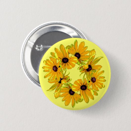 Zwartogen Susans Ronde Button 5,7 Cm (Voorkant /achterkant)