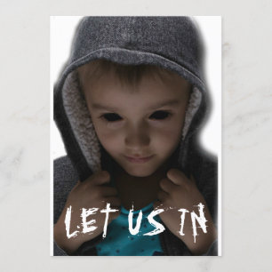 Zwartogige Kids BEK Laat Ons Binnen Griezelig Raar Kaart