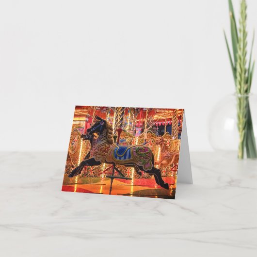 Zwartpaard Feestdagen Kaart (Voorkant)