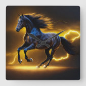 Zwartpaard Vierkante Klok (Voorkant)