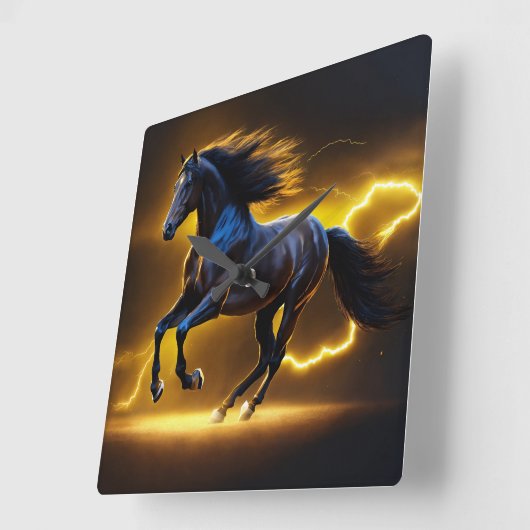 Zwartpaard Vierkante Klok (Hoek)