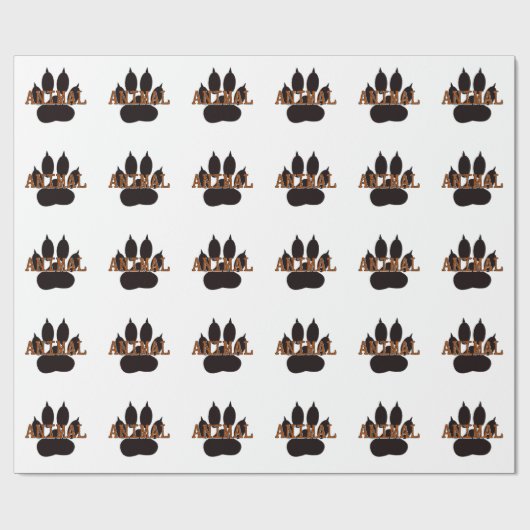 Zwartproefafdrukken Cadeaupapier (Vlak)