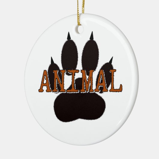 Zwartproefafdrukken Keramisch Ornament (Links)