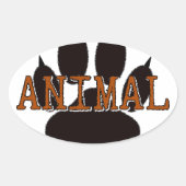 Zwartproefafdrukken Ovale Sticker (Voorkant)