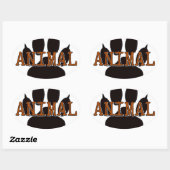 Zwartproefafdrukken Ovale Sticker (Vel)