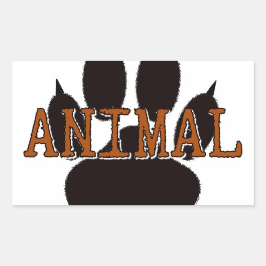 Zwartproefafdrukken Rechthoekige Sticker (Voorkant)